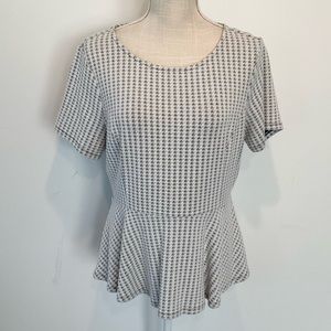 Elle Peplum Blouse - EUC